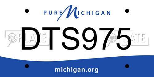 DTS975 Michigan License Plate