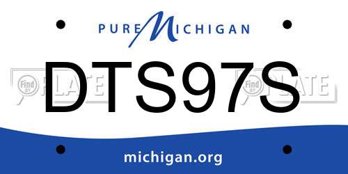 DTS97S Michigan License Plate