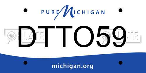 DTTO59 Michigan License Plate