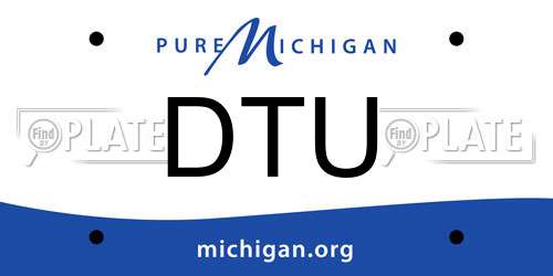 DTU Michigan License Plate