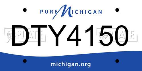 DTY4150 Michigan License Plate