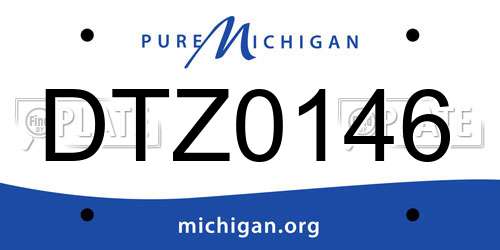 DTZ0146 Michigan License Plate