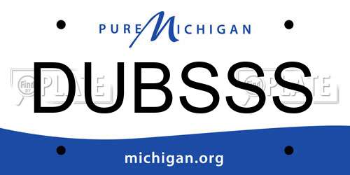 DUBSSS Michigan License Plate