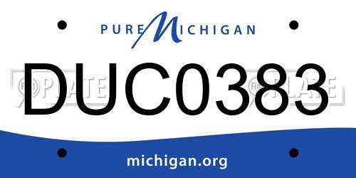 DUC0383 Michigan License Plate