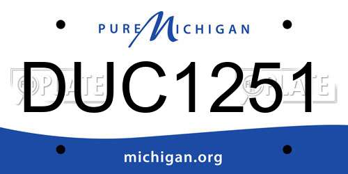 DUC1251 Michigan License Plate