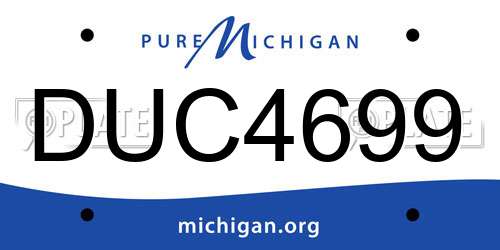 DUC4699 Michigan License Plate