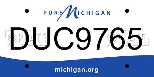 DUC9765 Michigan License Plate
