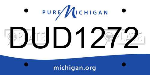 DUD1272 Michigan License Plate