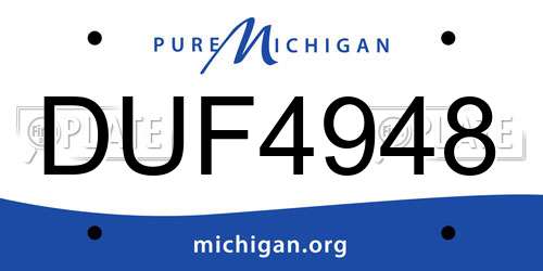 DUF4948 Michigan License Plate