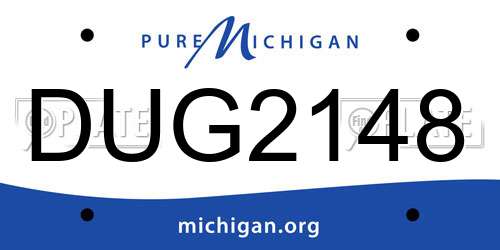 DUG2148 Michigan License Plate