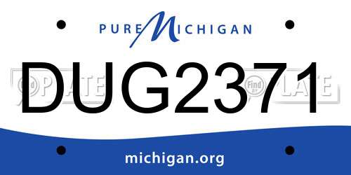 DUG2371 Michigan License Plate