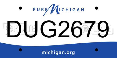 DUG2679 Michigan License Plate