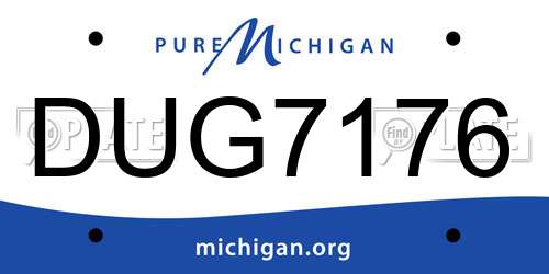 DUG7176 Michigan License Plate