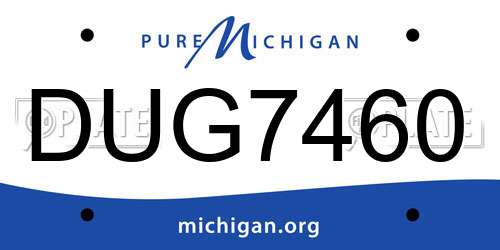 DUG7460 Michigan License Plate