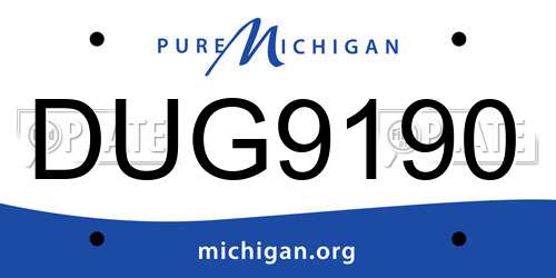 DUG9190 Michigan License Plate