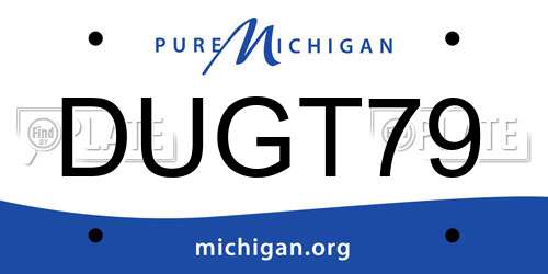 DUGT79 Michigan License Plate