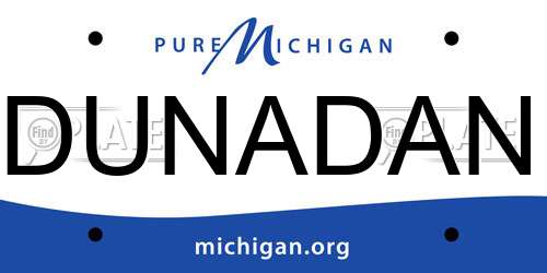 DUNADAN Michigan License Plate