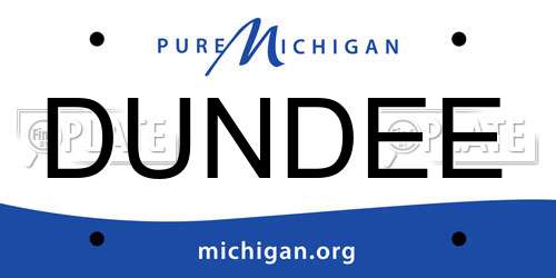 DUNDEE Michigan License Plate