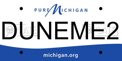 DUNEME2 Michigan License Plate