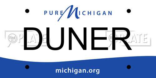 DUNER Michigan License Plate