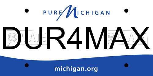 DUR4MAX Michigan License Plate