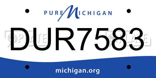 DUR7583 Michigan License Plate