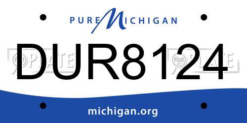 DUR8124 Michigan License Plate