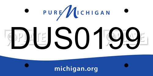 DUS0199 Michigan License Plate