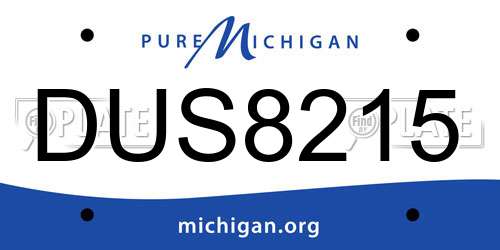 DUS8215 Michigan License Plate