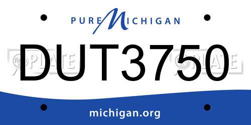 DUT3750 Michigan License Plate