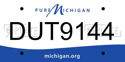 DUT9144 Michigan License Plate