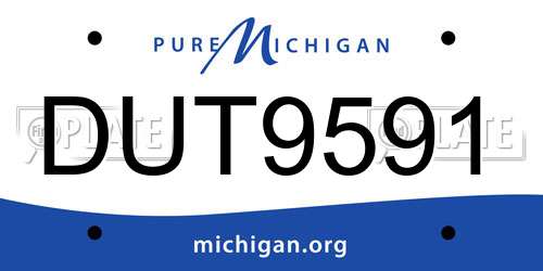 DUT9591 Michigan License Plate