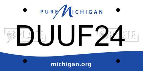 DUUF24 Michigan License Plate