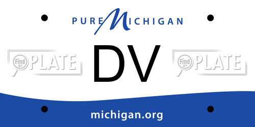 DV Michigan License Plate