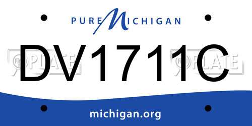 DV1711C Michigan License Plate
