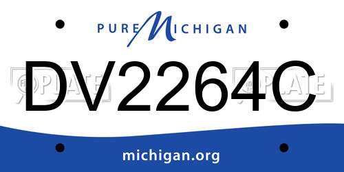 DV2264C Michigan License Plate