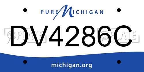 DV4286C Michigan License Plate