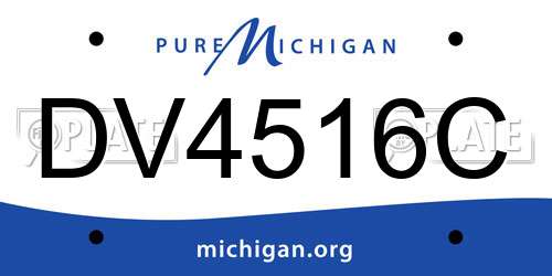 DV4516C Michigan License Plate
