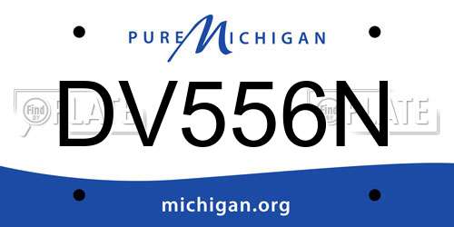 DV556N Michigan License Plate