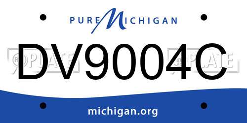DV9004C Michigan License Plate