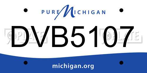 DVB5107 Michigan License Plate