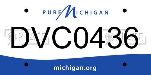 DVC0436 Michigan License Plate
