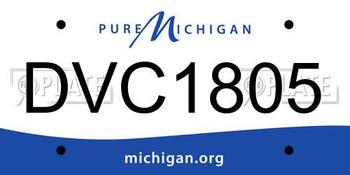 DVC1805 Michigan License Plate