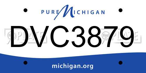 DVC3879 Michigan License Plate