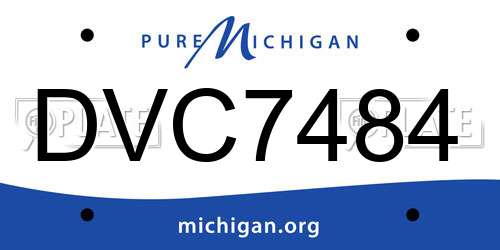 DVC7484 Michigan License Plate