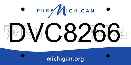 DVC8266 Michigan License Plate