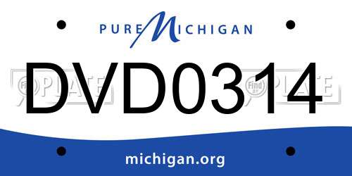 DVD0314 Michigan License Plate