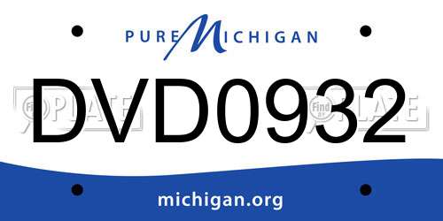 DVD0932 Michigan License Plate