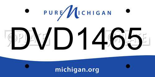 DVD1465 Michigan License Plate