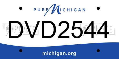 DVD2544 Michigan License Plate